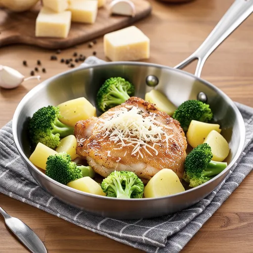 Broccoli and Chicken Cheese Sauté