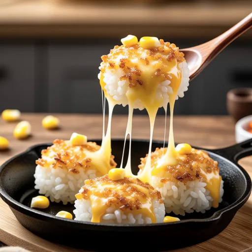 Corn Cheese Grilled Rice Balls