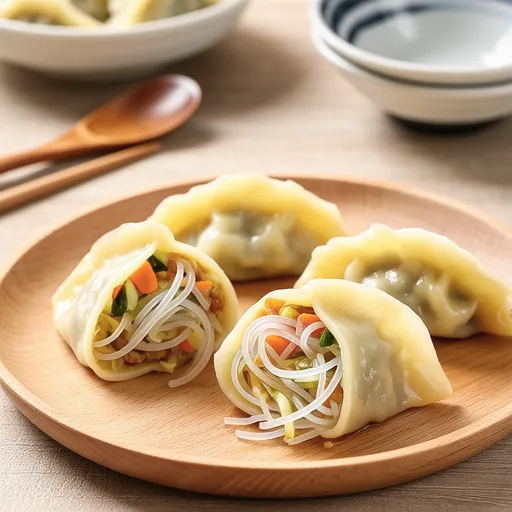 Egg Dumplings with Glass Noodles