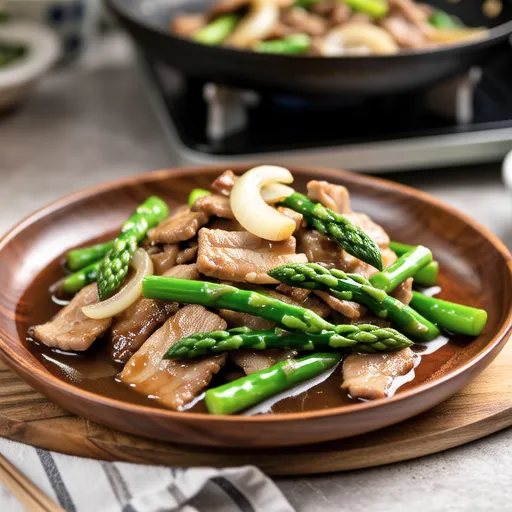 Asparagus and Pork Miso Stir-fry