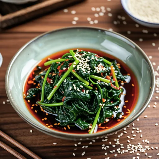 Spinach Salad with Korean Seasoning
