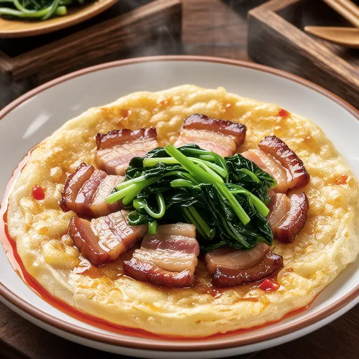 Pork Belly and Chrysanthemum Mochi Pancake