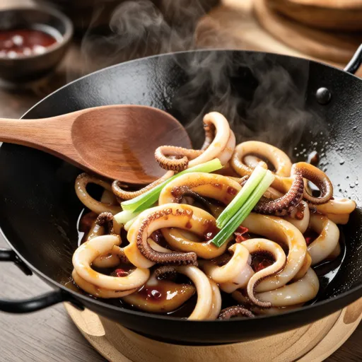 Frozen Squid Ginger Stir-fry