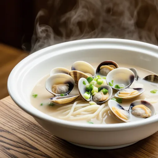 Soy Milk Soup with Bean Sprouts and Clams