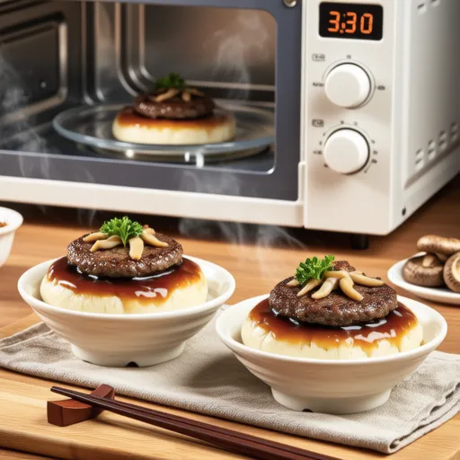 Microwave Simmered Hamburger Steak Style