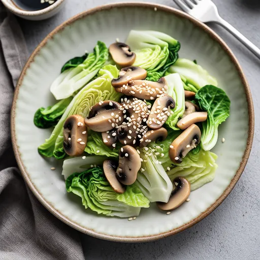 Cabbage and Enoki Sesame Salad