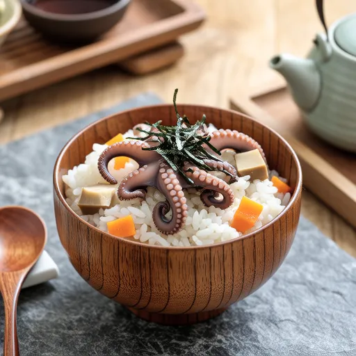 Octopus and Maitake Mushroom Rice
