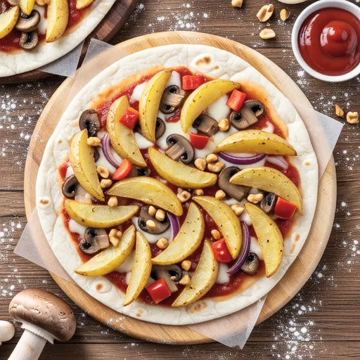 Tortilla Wedge Potato Pizza