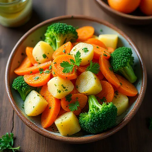 Ensalada de verduras al vapor