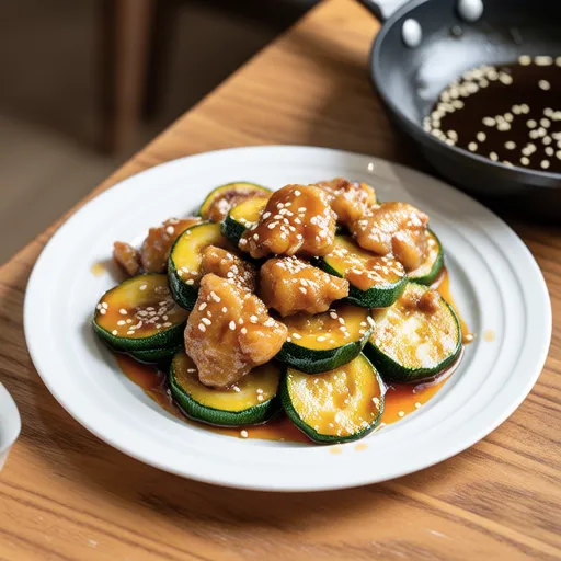 Stir-fried Fish Cake and Zucchini