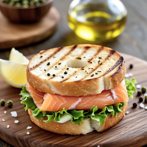 Salmon Dip Bagel Sandwich