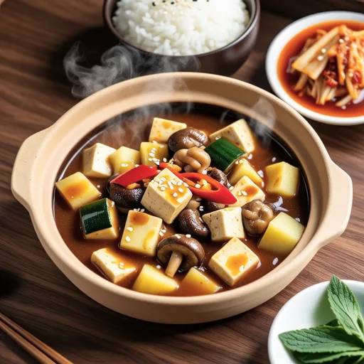 Delicious Tofu Potato Soybean Paste Stew