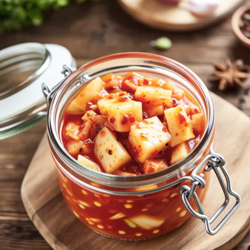 Baby-friendly Radish and Bell Pepper Kimchi