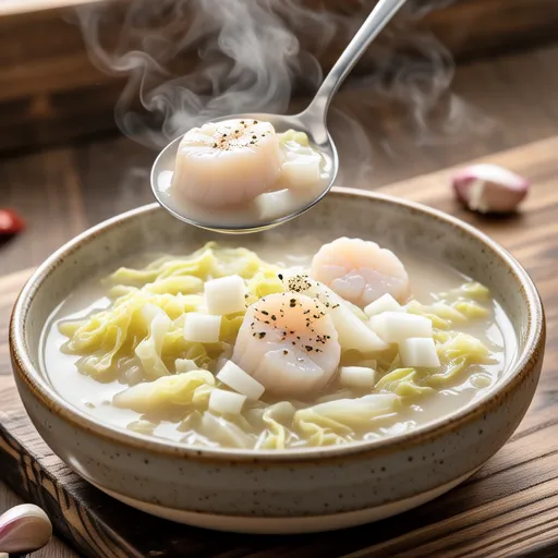 Cabbage and Scallop Soup