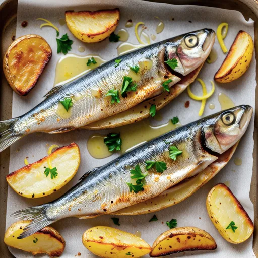Garlic Mayo Baked Sardines
