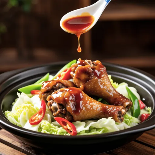 Cabbage and Chicken in Chili Sauce