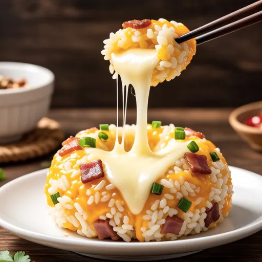 Cheese Rice Ball with Thick Sauce