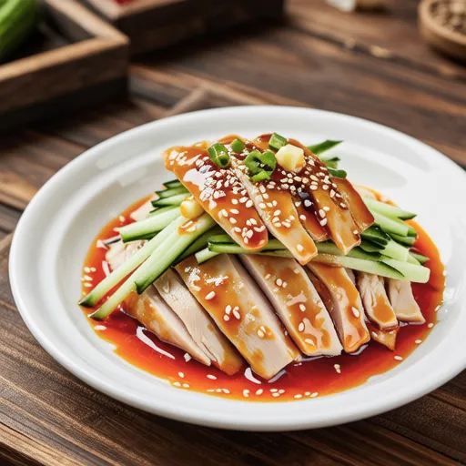 Spicy Chicken Breast and Cucumber Salad