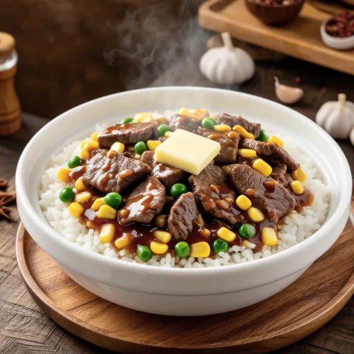 Beef and Corn Yakiniku Pilaf Style