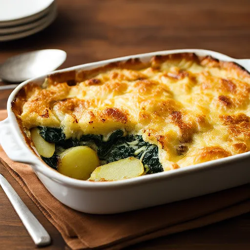 Gratin di spinaci e patate