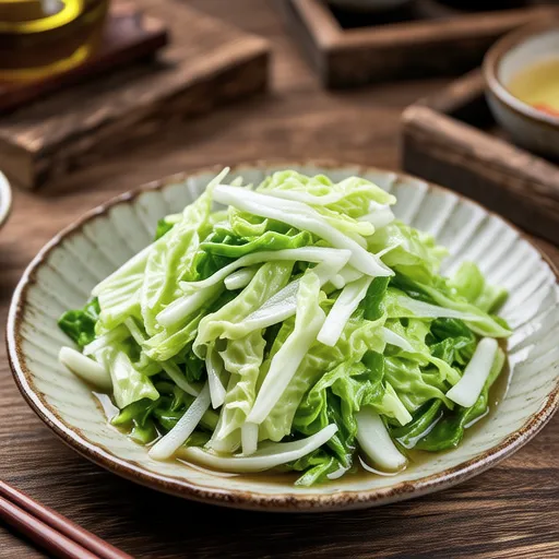 Nira and Cabbage Salad with Shirasu