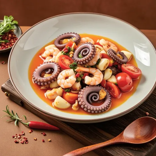Seafood and Tomato Ajillo