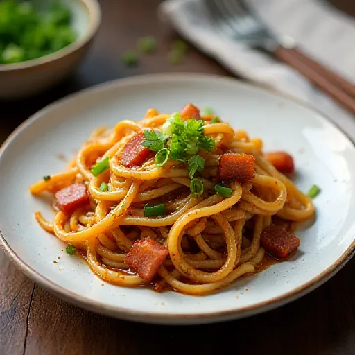 Saltati di Funghi Enoki e Bacon
