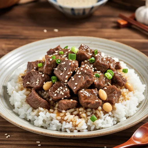 Bean Sprout Beef Pilaf