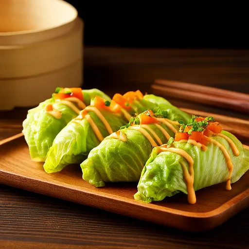 Involtini di lattuga con pollo Teriyaki