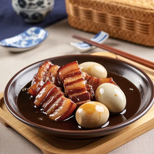 Quail Eggs and Pork Tenderloin Soy Braised Dish