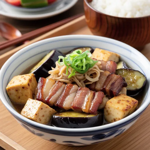 Pork and Eggplant Miso Tofu