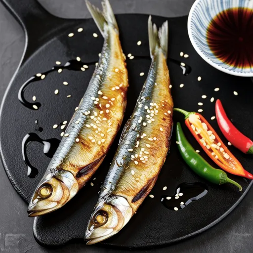 Sardines and Shishito Peppers with Ponzu Flavor