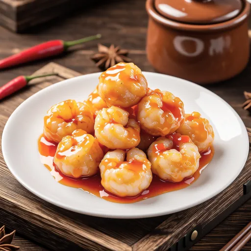 Crispy Shrimp Balls with Spicy Chili Sauce