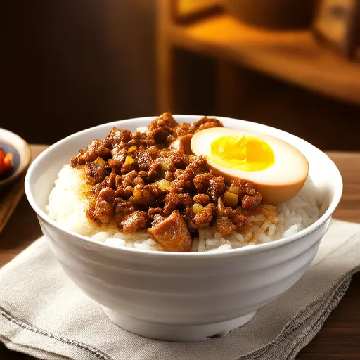 पोर्क और टोफू चावल कटोरा