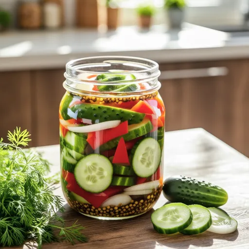 Sweet and Sour Cucumber Vegetable Pickles