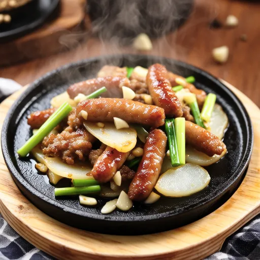 Stir-fried Turnip and Sausage with Mayo Soy Sauce