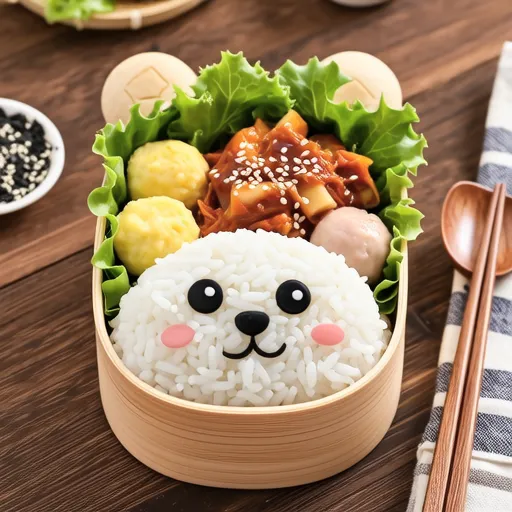 Cute Kindergarten Character Bento