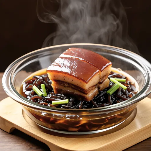 Steamed Pork Belly with Dried Radish Greens