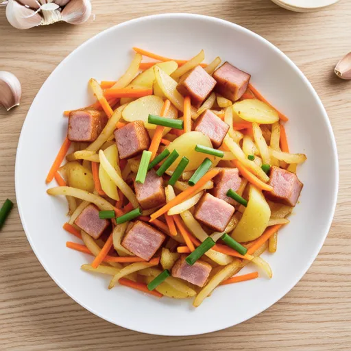 Easy Ham Potato Stir-fry