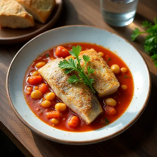 Simmered Mackerel and Soybeans in Tomato Sauce