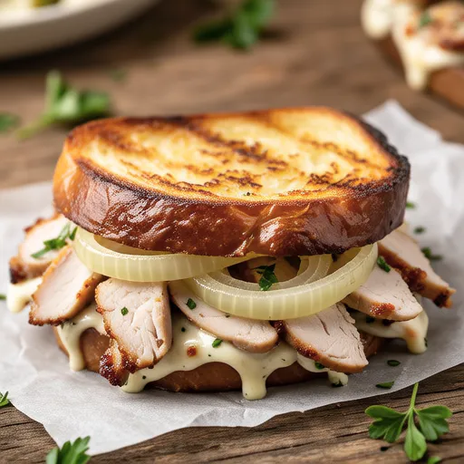 French Onion Sandwich with Chicken Breast