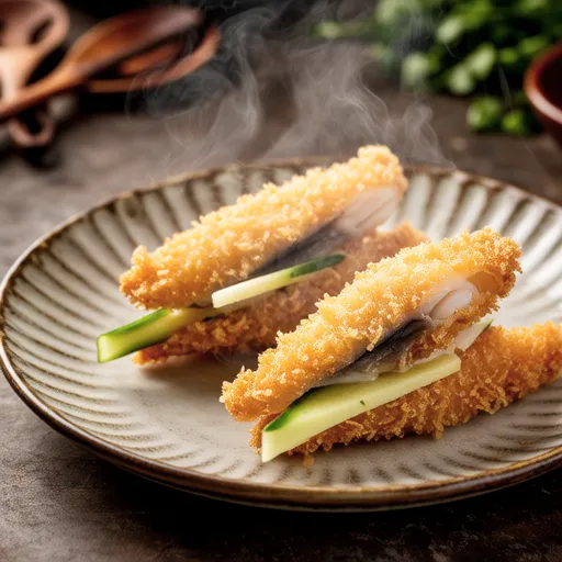 Fried Horse Mackerel with Fresh Ginger