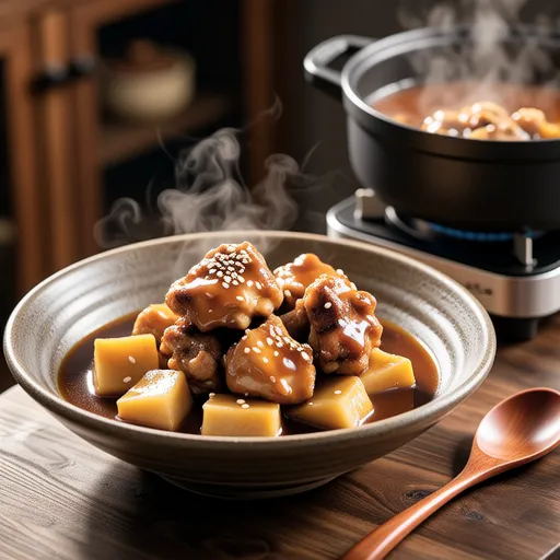 Gobō and Chicken Sesame Miso Simmer