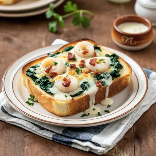 Oyster and Spinach Bread Gratin