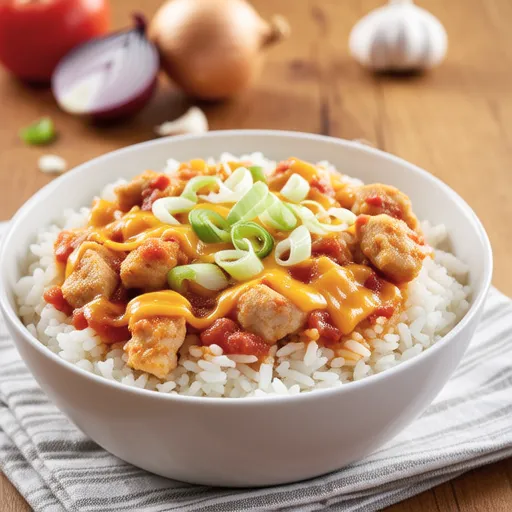 Chicken and Cheese Tomato Soup Rice