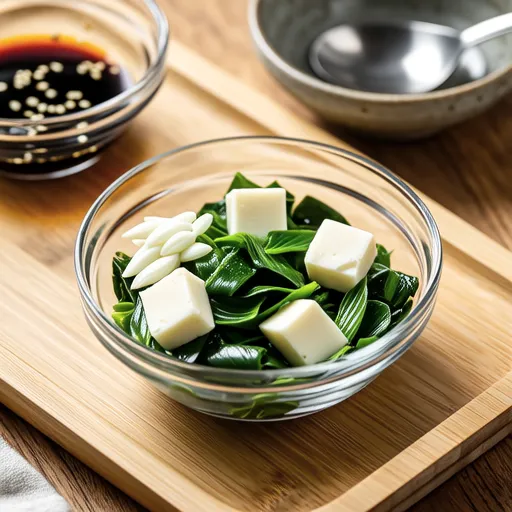 Nanohana and Cream Cheese with Wasabi Soy Sauce