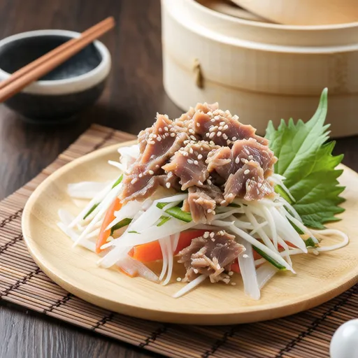 Kiriboshi Daikon and Goya Tuna Salad