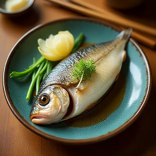 Steamed Golden Threadfin Bream with Sake