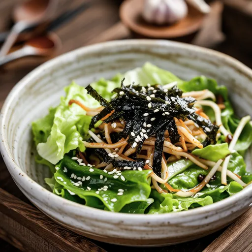 Bean Sprout and Lettuce Seaweed Namul