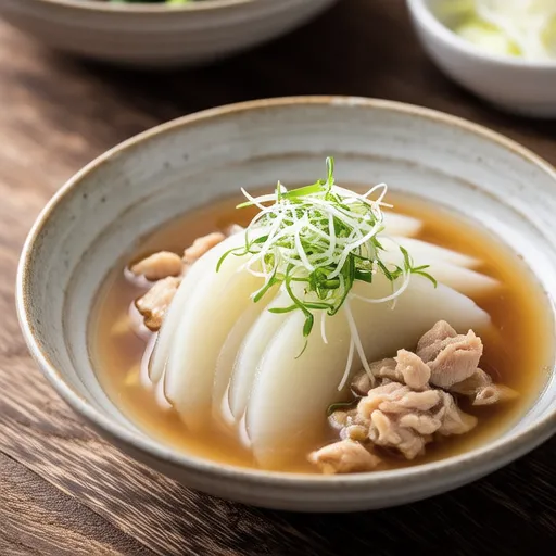 Simmered Daikon Radish with Tuna and Ginger Miso